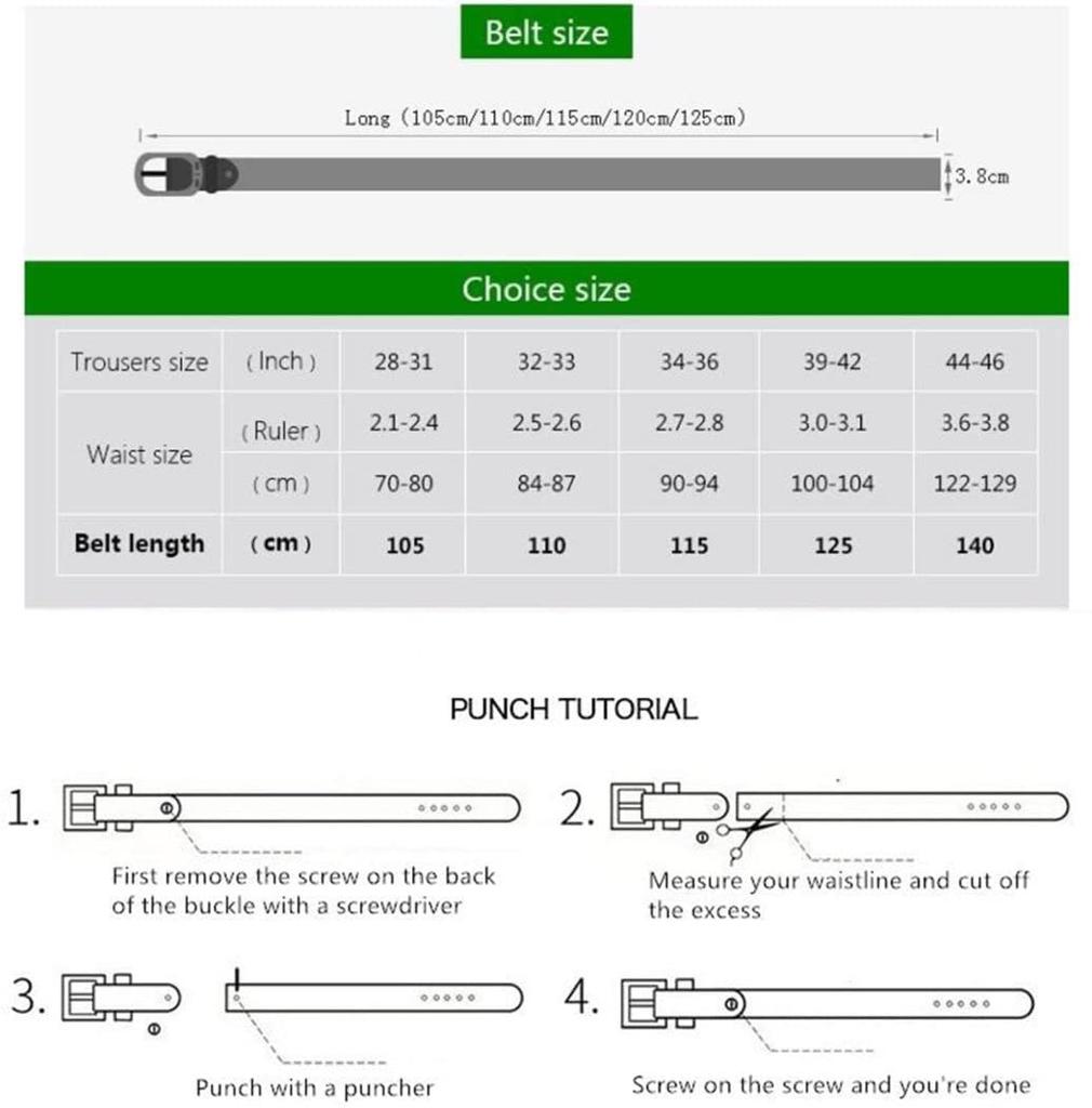 Brown Sheepskin Belt with Bronze a Stylish Gift for Birthdays and Men's Buckle, Father's Day, 130cm/51.2in