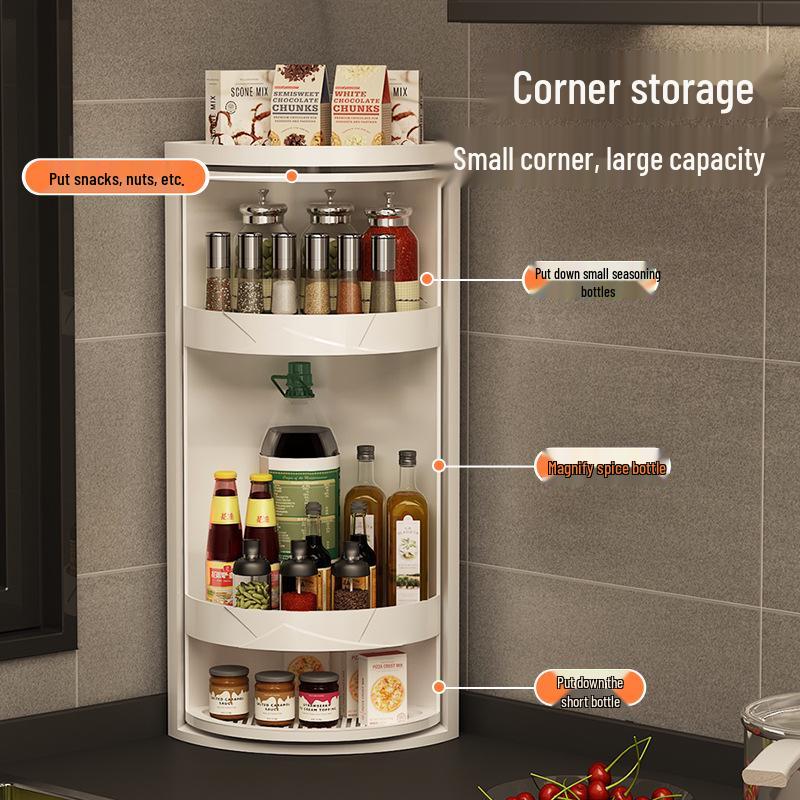 Rotating Corner Kitchen Spice Rack