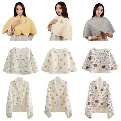 Shoulder Warmer Wearable Half Capes Cotton Mother Shoulder Wrap for Sleeping Warm for Women Half Capes Shawl
