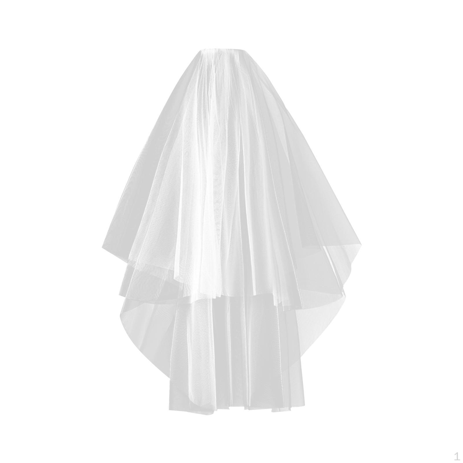 

Тюль с гребнем Простой головной убор Свадебная фата для помолвки Реквизит для фотосъемки