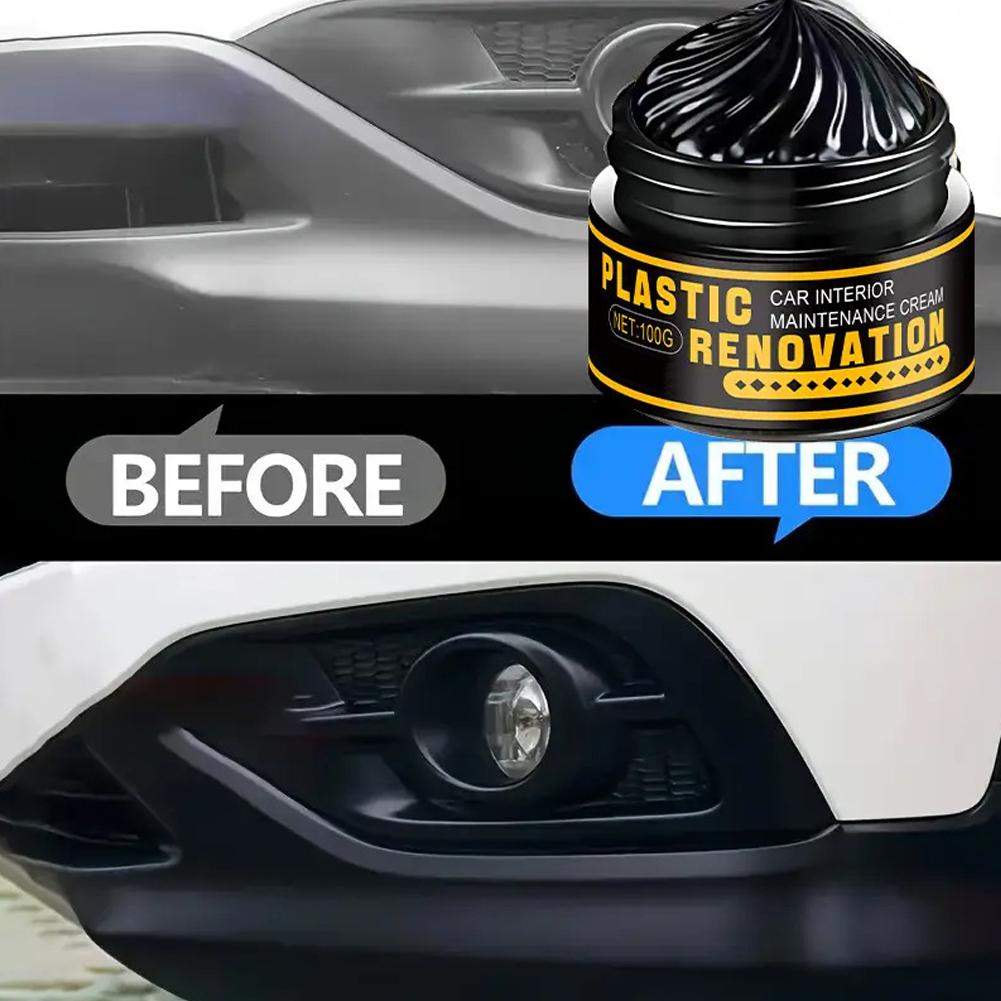 Pasta do naprawy powłoki plastikowej Długotrwały czarny połysk i wybielanie Balsam do rekoloryzacji skóry wnętrza samochodu Środek do czyszczenia wnętrza samochodu