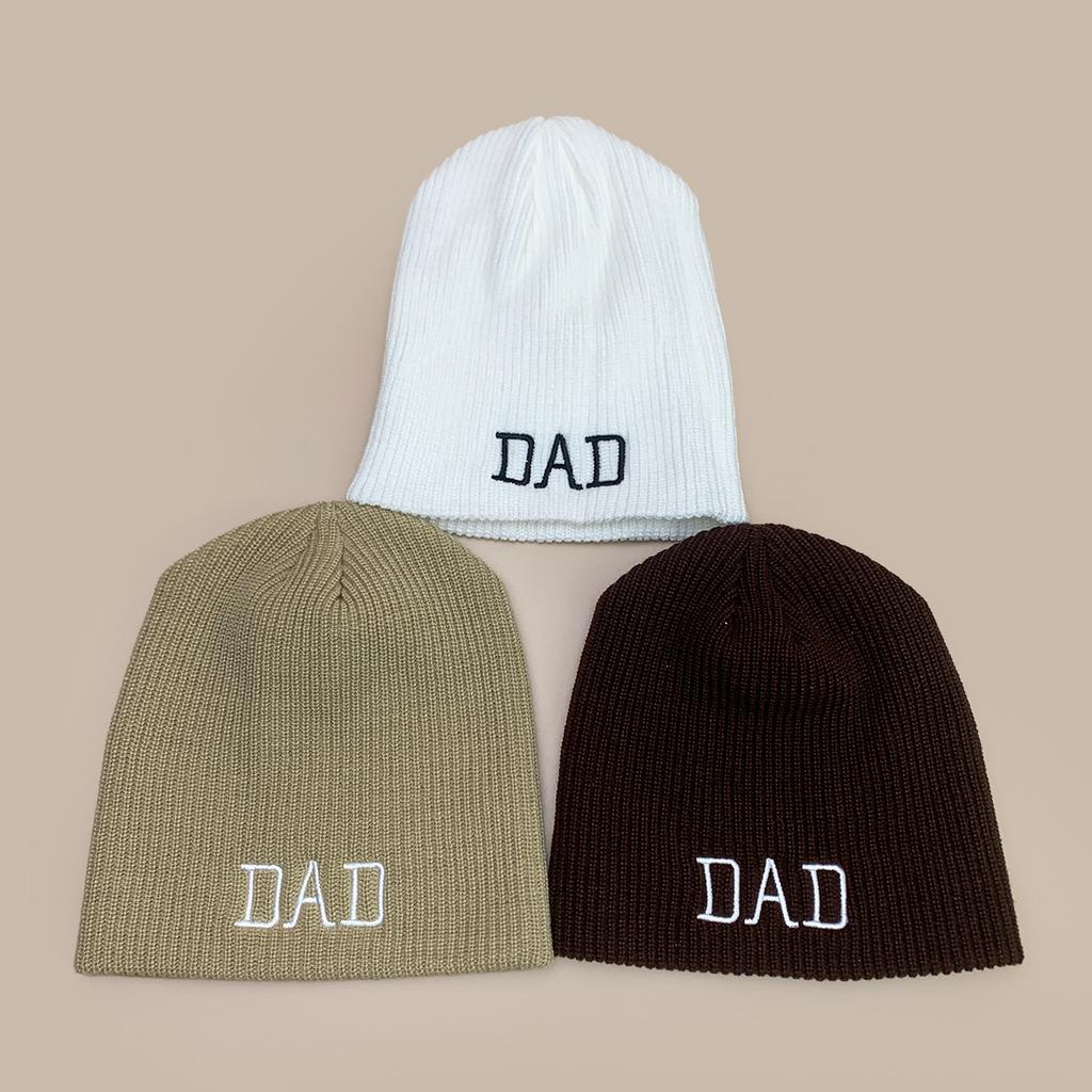 Autumn and Winter Design Simple Parents Letter Embroidery Knitted Hat Men and Women Warm Personality Cold Hat Pullover Hat