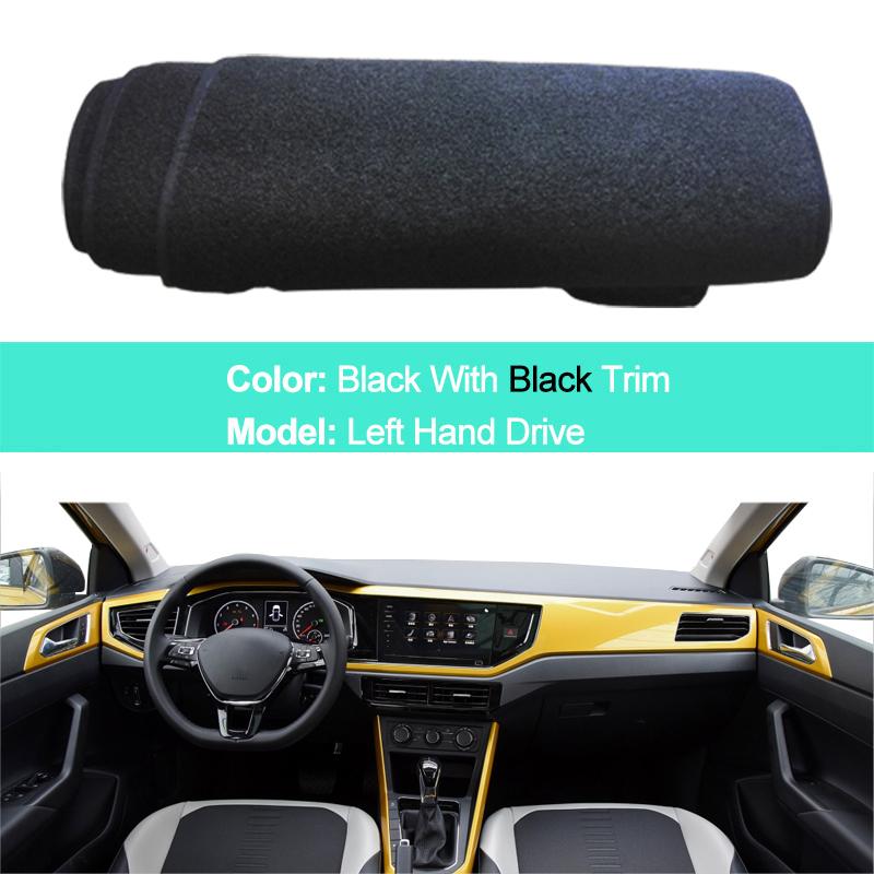 For Volkswagen VW POLO MK6 2018 Center Console Protector Carpet Dash Mat Car Inner Dashboard Cover