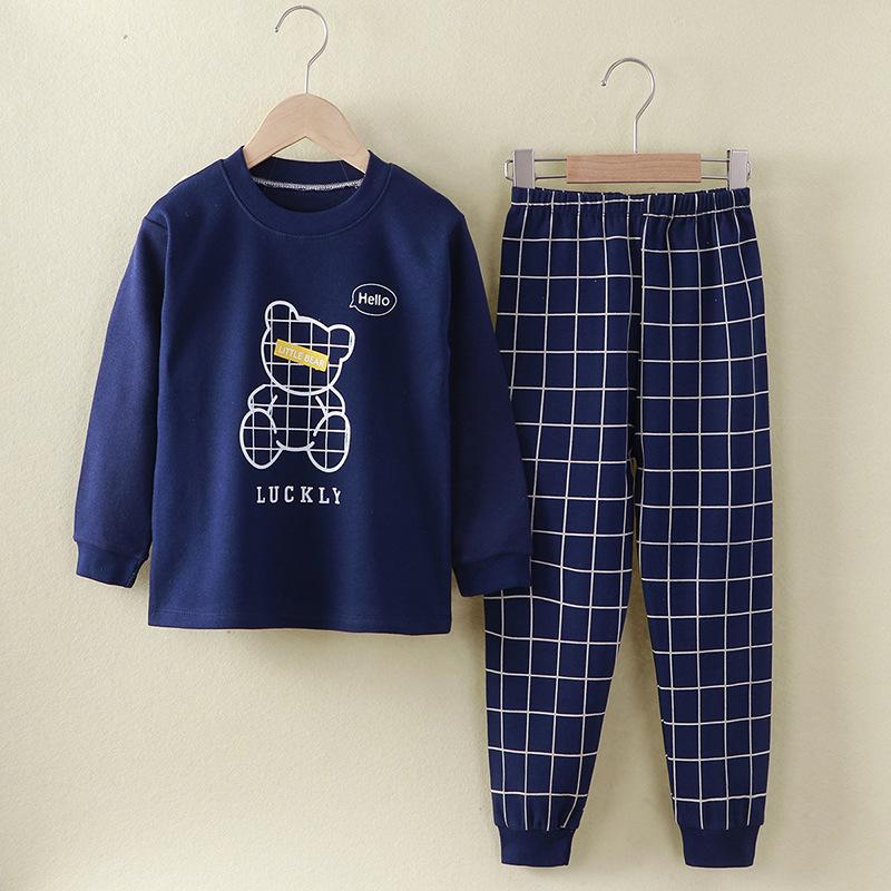 

2023 Kids Autumn Cotton Clothing Set: Boys & Girls Warm Basics 110cm