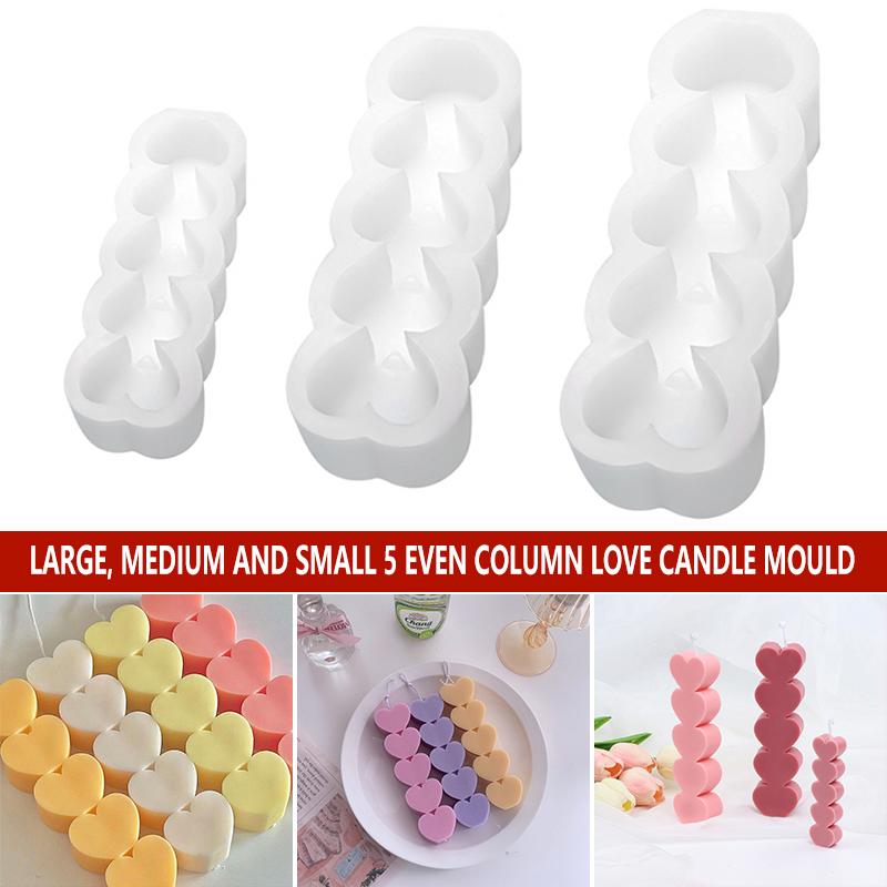 Heart Silicone Mold Silicone Candle Mold Candle Making Mold For Making Aromatherapy Candle Handmade Resin Craft Soap