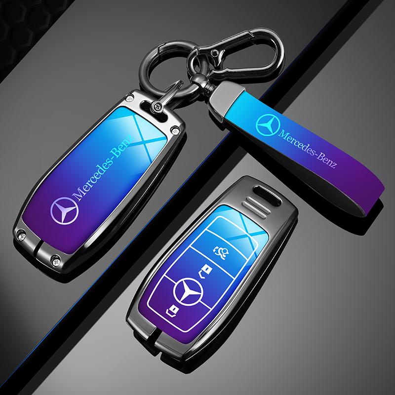 Leather Car Key Full Case Protection Cover Shell Holder For Mercedes Benz AMG W204 W205 W203 W210 W211 W212 W124 W126 W213 W201