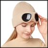 White Fang CZ368 (Black) - Hat, Camping Sunglasses, Knit Skiing Ponpo, Outdoor Snowboarding, Women's and Men's