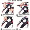 Wheel Straps 4 Pack - - Hook and Loop Tie Down Straps for Bike Wheels, Multi-Purpose Glue Fastening Straps