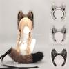 Werewolf Costume Accessories Set - Wolf Ears Headband, Paw Gloves & Tail, Furry Leg Warmer, Anime Cosplay Prop For Party & Stage