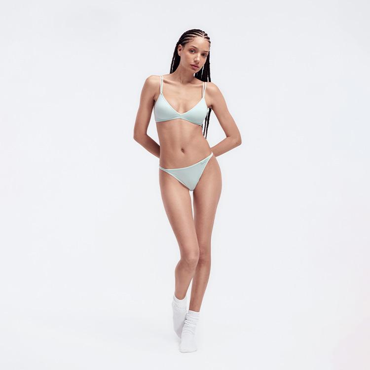 Calvin Klein Solid Color Pull-Out Pad Wireless Triangle Bra Women underwear Emerald-Green 40308WD-IO3