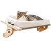 Sturdy Iron Frame Cats Hammock Warm Removable Cover Basking Platform Hanging Bed Washable for Pet Comfort