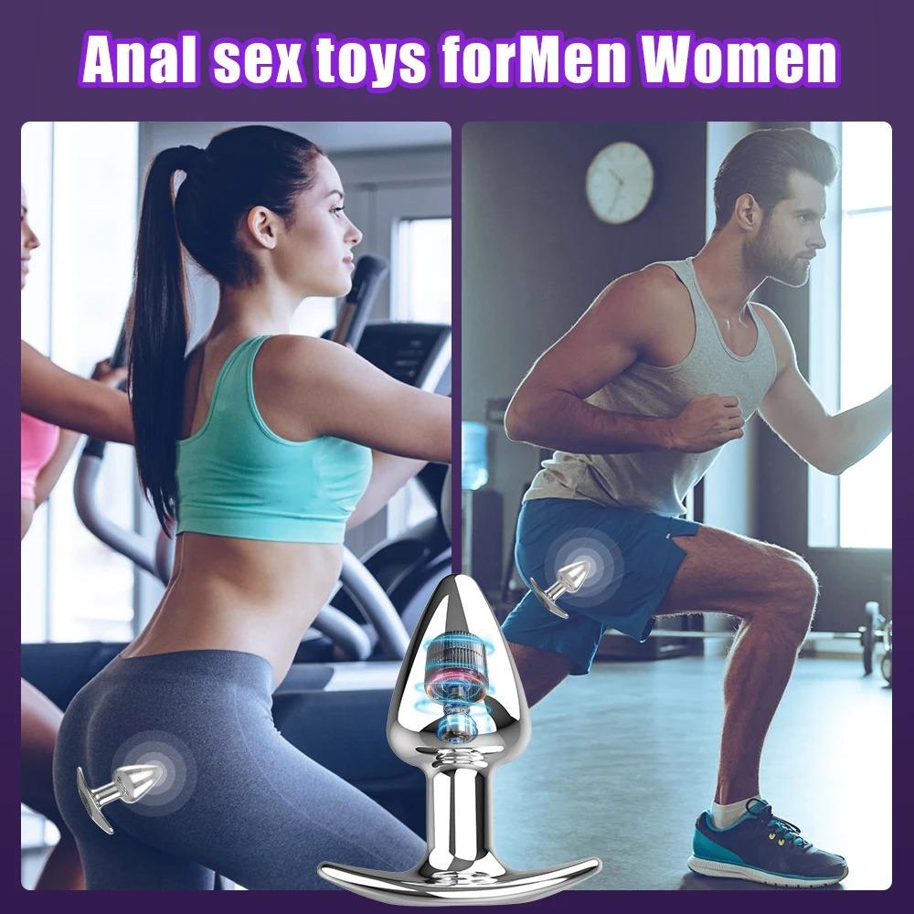 Metall Analvibratoren Buttplug Dildo Männlicher Prostata-Massagegerät Sexspielzeug für Erwachsene für Männer Frau Weiblicher Masturbator APP Fernbedienung