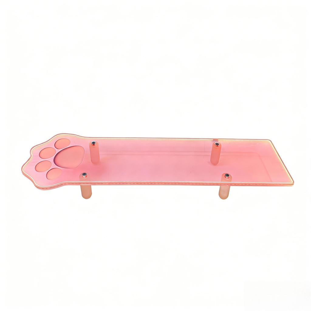 Luminous Cat Paw Acrylic Monitor Riser & Storage Shelf