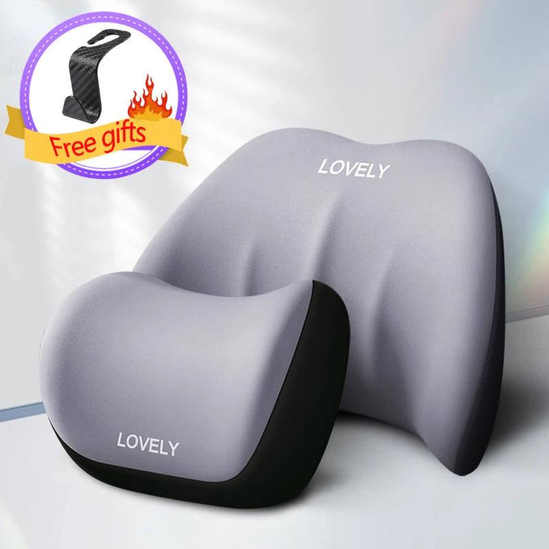 Car Neck Headrest Pillow Auto Car Seat Pillow Memory Foam Breathable Head Support Neck Rest Protector Car Seat Lumbar Support