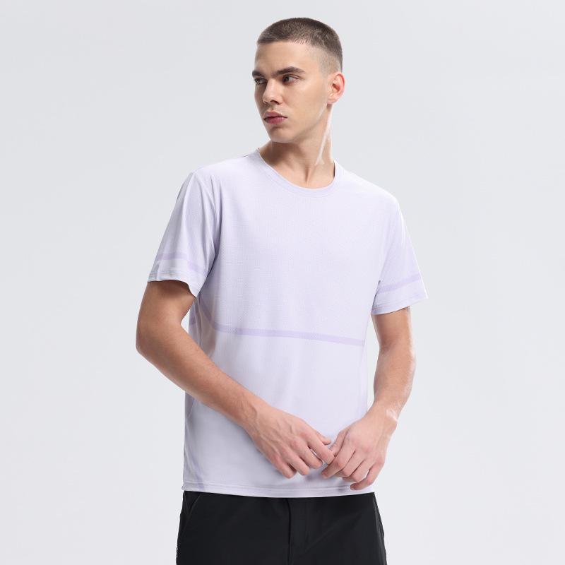 Men's 2025 Ice Silk Quick-Dry Sports T-Shirt - Breathable, Short-Sleeve, for Summer Running & Training