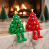 Fun Office Desk Accessories Articulated Christmas Tree Figurine, 3D Printed Movable Joints Colorful Tabletop Ornament, Dolls Flexible Character
