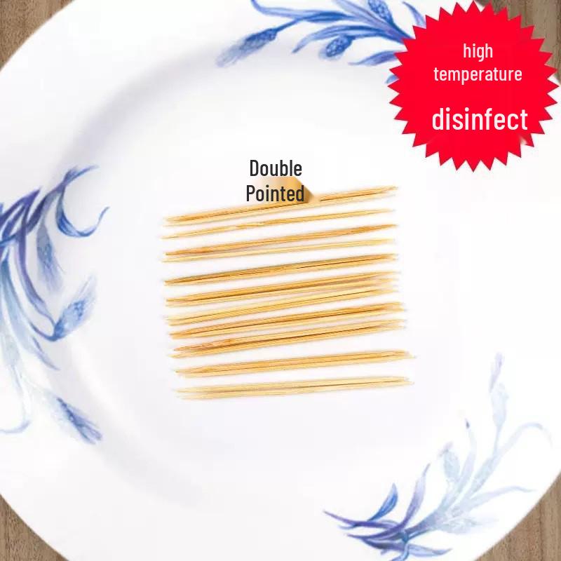 Bamboo Toothpicks for Home & Restaurant - Disposable Double/Singe Head