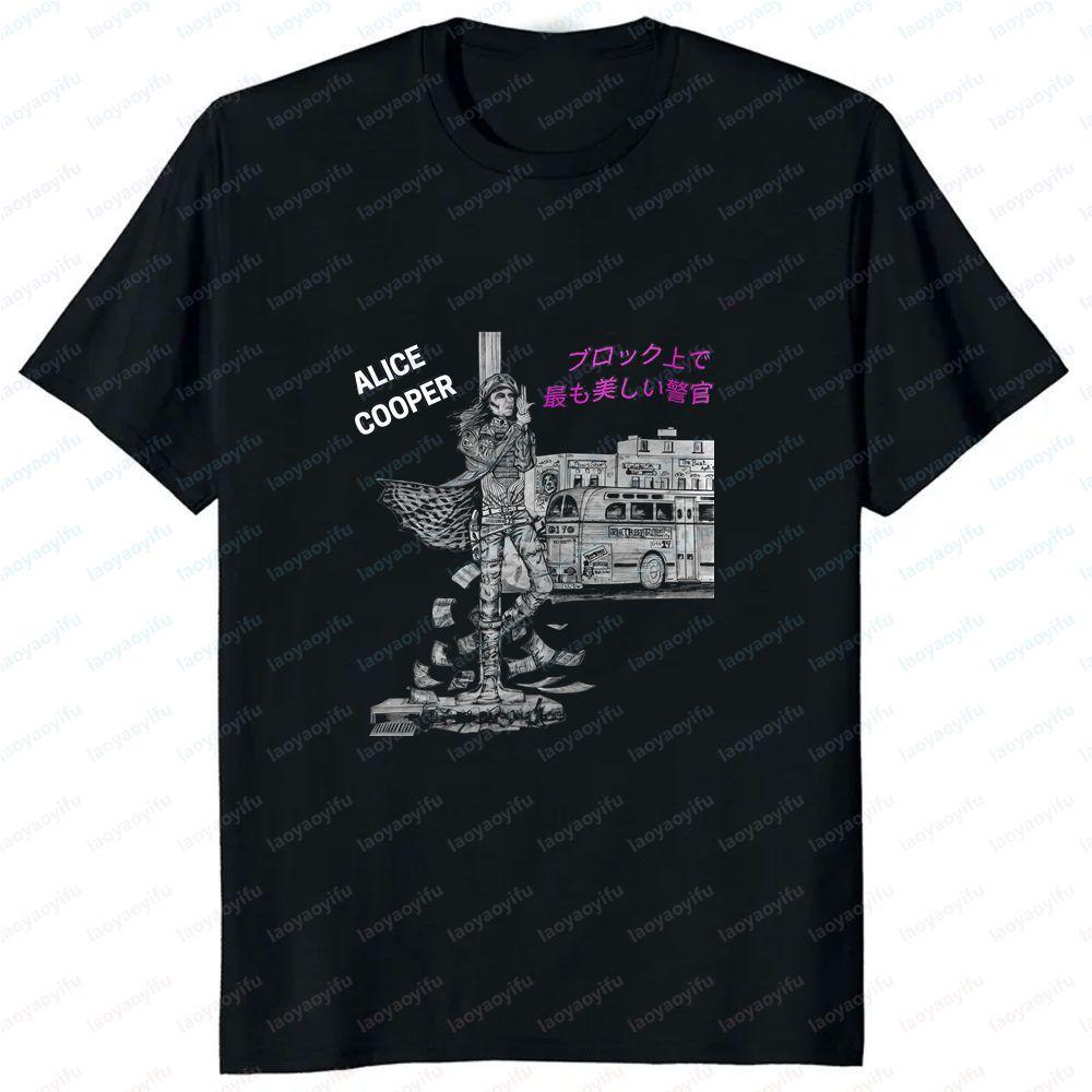 Alice Cooper Band - Summer Loose Trend Short-Sleeved Men's and Women's Universal Pattern Large-
