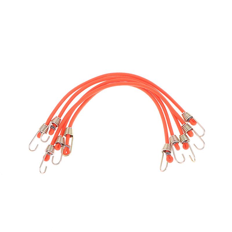 

5 шт. Эластичный багажный ремень с фиксированной пряжкой, маленький крючок 4 мм, латексный мини-шнур для кемпинга, фиксированный эластичный шнур, аксессуар оранжевый