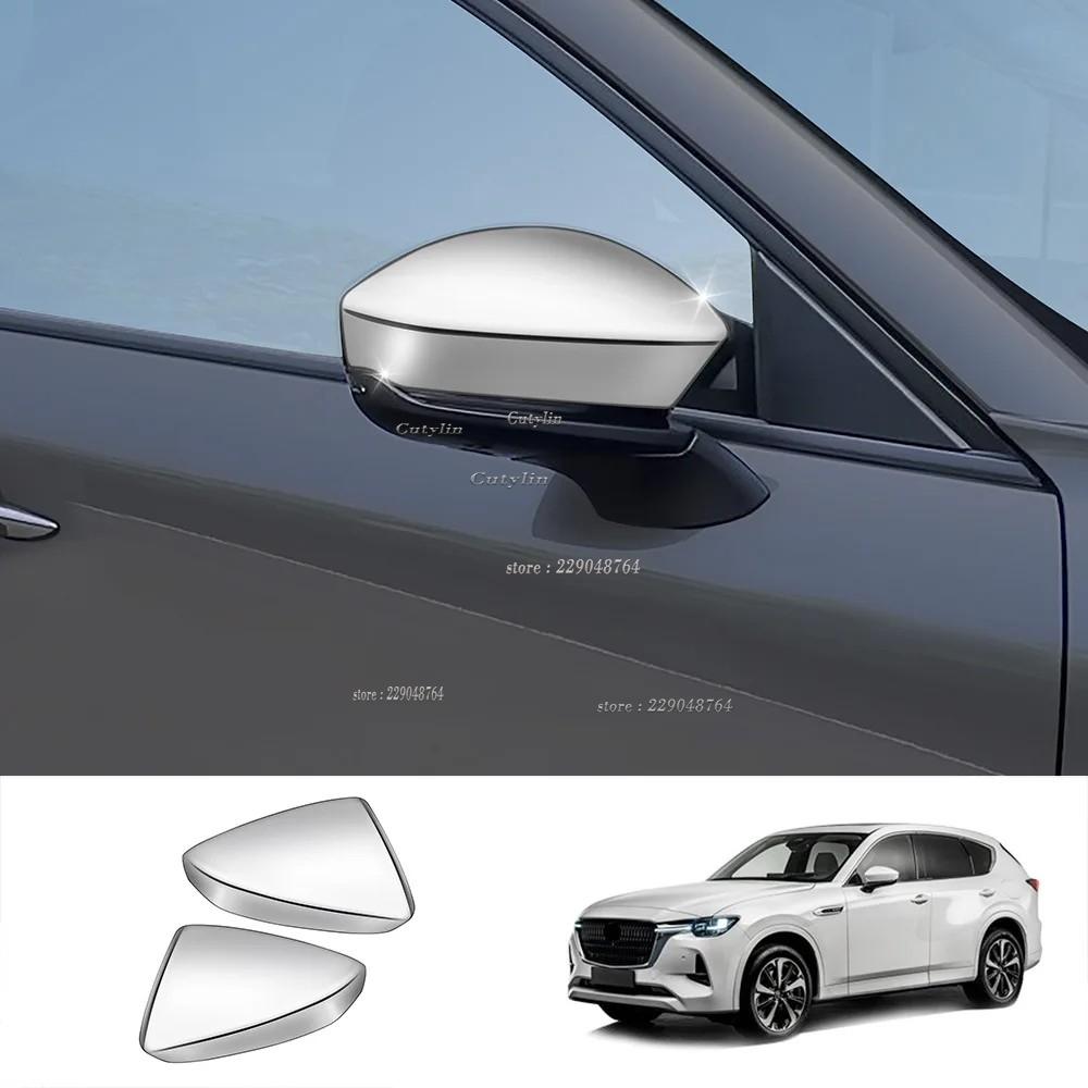 Für Mazda CX60 CX 60 2024 ABS Seitenspiegel Carbonfaser-Optik Rückspiegel Spiegelkappen Zierleisten Autoabdeckungen Zubehör
