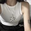 Vintage ocean necklace female long luminous sea star pendant collarbone chain sweet cool exaggerated 70cm chain sweater chain