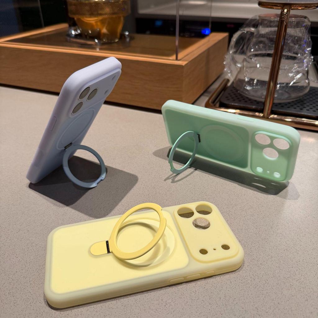 Precision Hole Phone Case for Apple 15Pro, 16Pro, 17Pro Max - Ice Cream Stand & Simple Solid Color Design