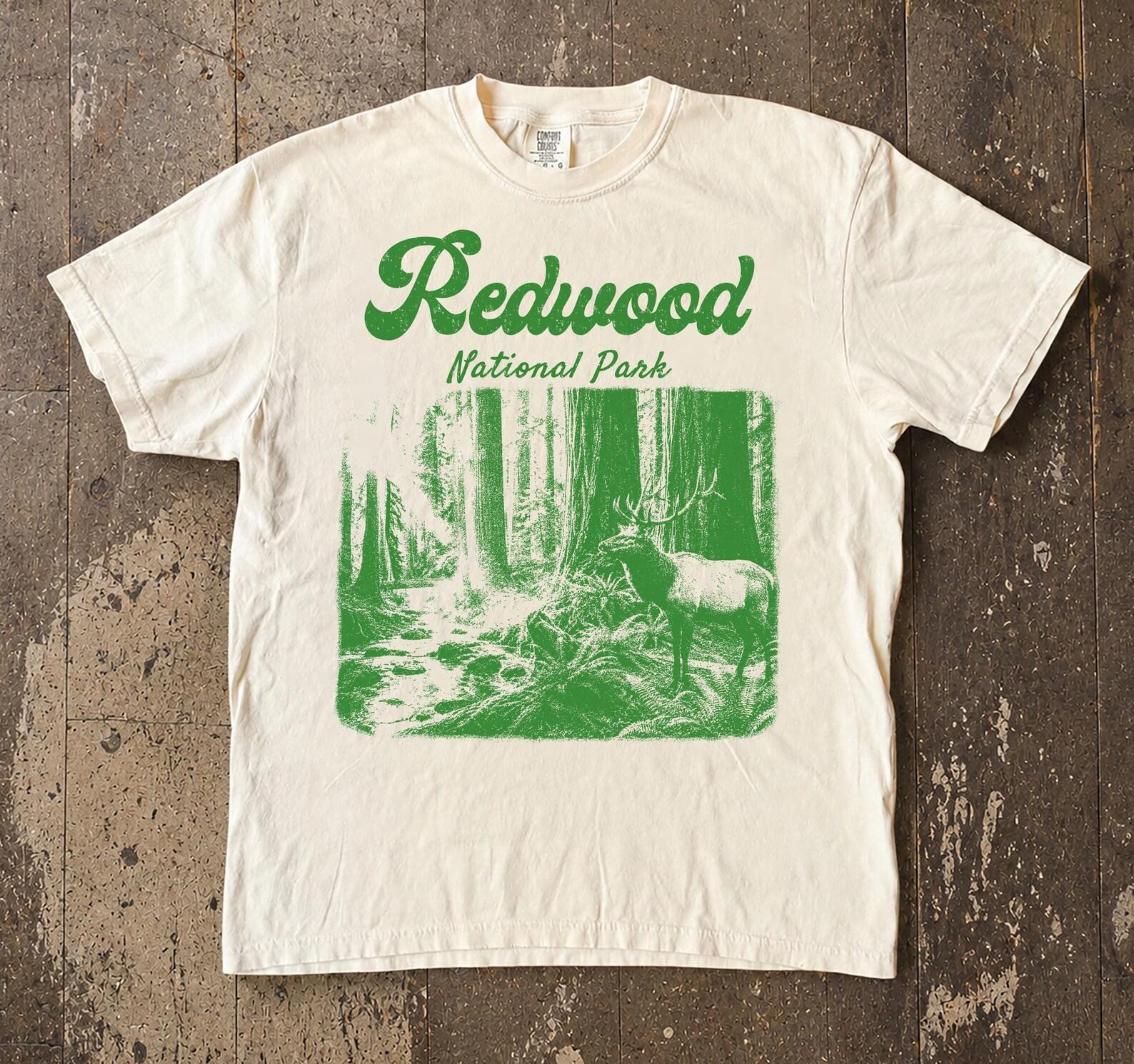 Redwood National Park T-Shirt, California Forest Hiking Tee, Comfort Colors Nature Apparel 3XL