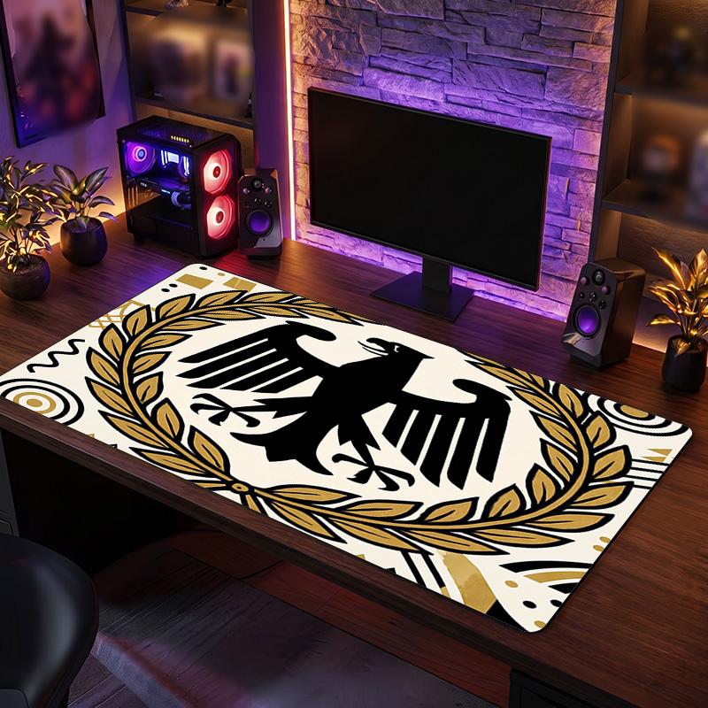 Belgium Football Crest Mouse Pad, Extended Non Slip Rubber Desk Mat for Gaming Office Laptop Fan Gift