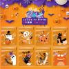 100Pcs 10x10cm Halloween Series Printed Pumpkin Ghost Candy Baking Cookie Self-Adhesive Party Gift Packaging Bags