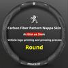 Peugeot GT-Line 206 207 208 307 308 406 407 408 508 607 2008 3008 4008 5008 RCZ Rifter GT İçin Deri Araba Direksiyon Simidi Kılıfı