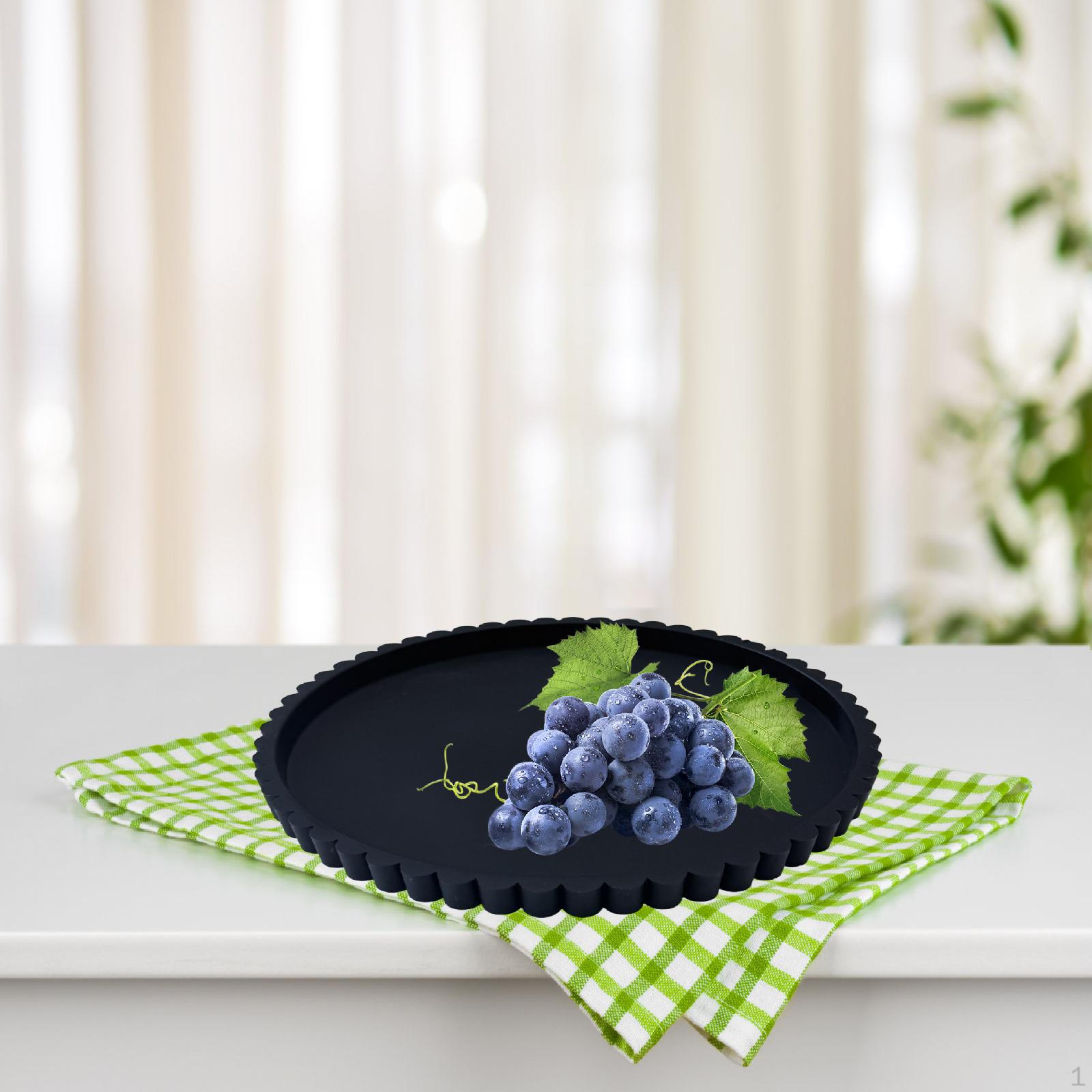 

Decorative Round Serving Tray, Dish for Perfumes And Jewelry, Ideal Birthdays, Bathroom, Flower чёрный