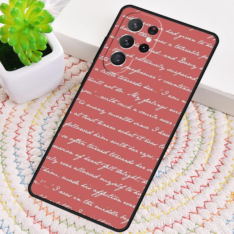 Pride And Prejudice Jane Austen Phone Case For Samsung Galaxy note 10 pro S26 S25 S24 S23 S22 Ultra Plus S21 FE S20 Cover