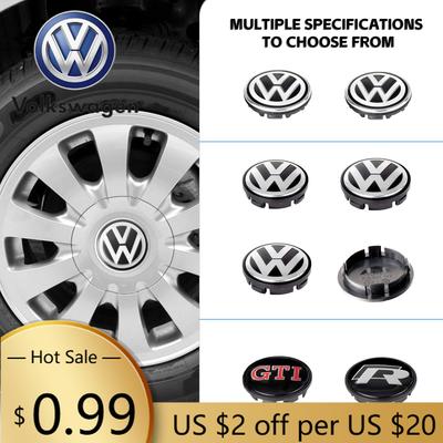 For VOLKSWAGEN VW 4PCS 56/65/66mm Wheel Hub Caps Sticker Car Emblem Badge Decoration For Volkswagen VW R GTI Golf Polo GTI R Sci