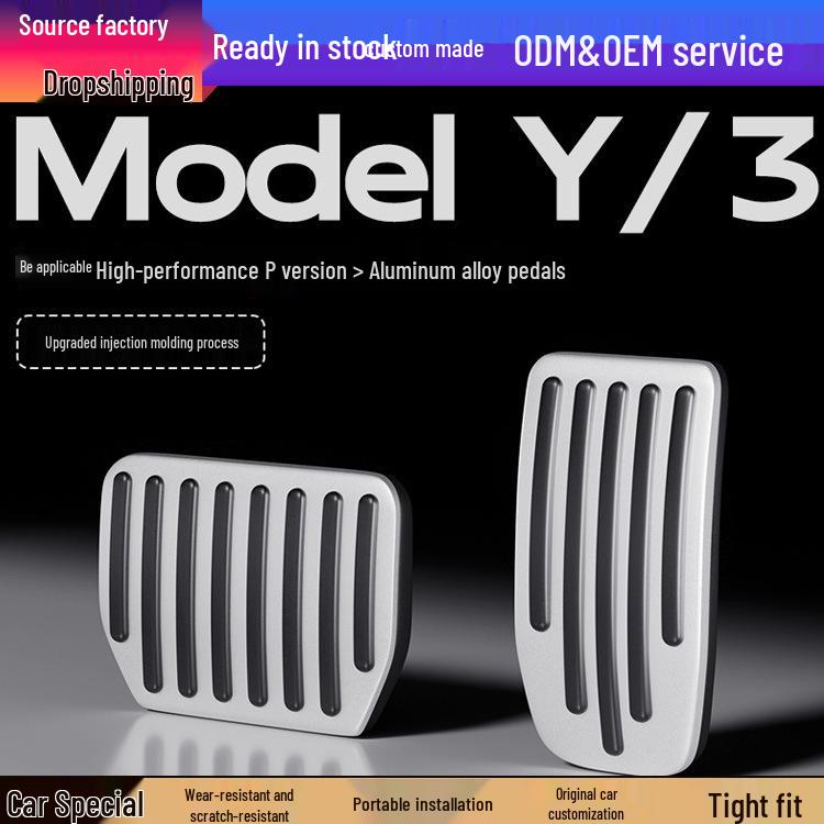 Tesla Model 3/Y Aluminum Alloy Pedal and Footrest Accessories