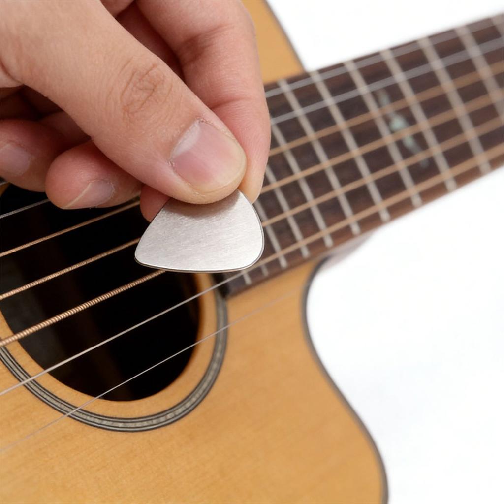 6Pcs 0.3mm Stainless Steel Picks, Sturdy Durable Metal Plectrums, Perfect for Acoustic Guitar, Electric Guitar, Ukulele ZSY