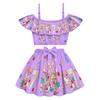 20760 Kids Girls Steal a Brainrot 67 Print Swimsuit Swimwear Top Skirt Sets