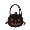Halloween bag 2025 new contrasting color women's bag simple shoulder small round bag funny pumpkin bag women's bag