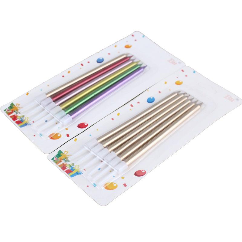 New Gold-plated Colored Thread Birthday Candles Baking Consumables Creative B8 Card-absorbing Thread Series Color