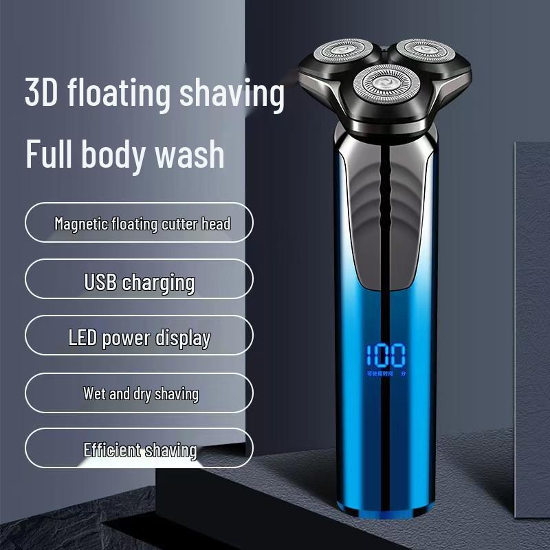 New Fully-Automatic Smart Digital Display Multi-Functional Electric Razor, 1998 Shaver, Body-Washable, Magnetic Suction