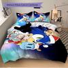 Sonic Christmas Adventure Printed 3pcs Bedding Set Soft Microfiber 1 Duvet Cover And 2 Pillowcases Home Bedroom Decor Xmas Gift K1422
