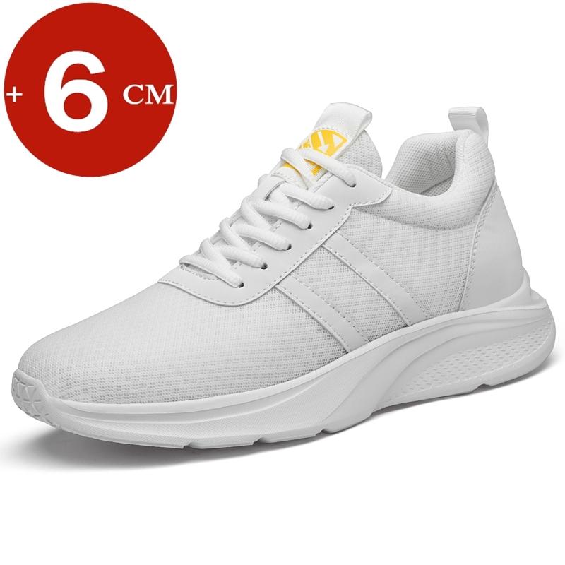

Man Lift Sneakers Elevator Shoes Casual Height Increase Shoes for Men Increase Insole 6CM Sports Tall Leisure Soft Footwear 43