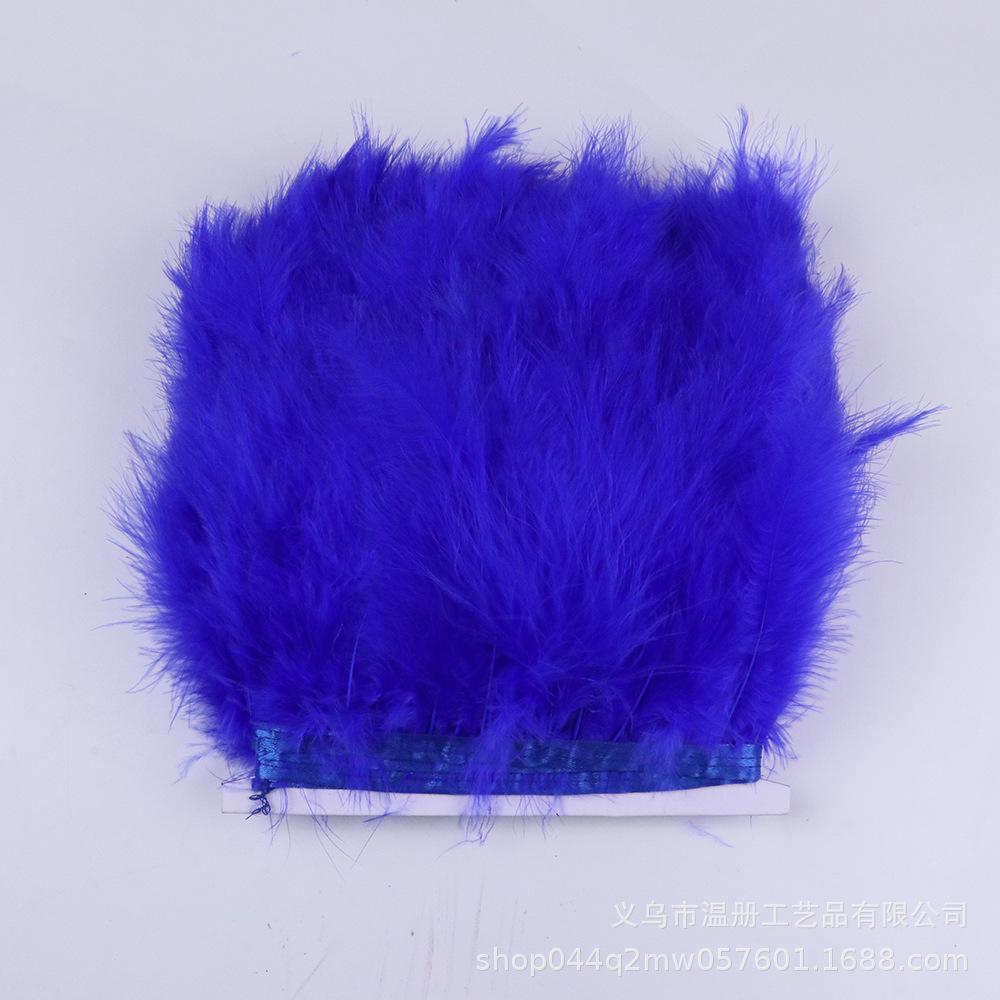 10-15Cm Pointed Tail Flannel Edge Wedding Home Arrangement Turkey Feather Cloth Belt Diy Dress Skirt Accessories