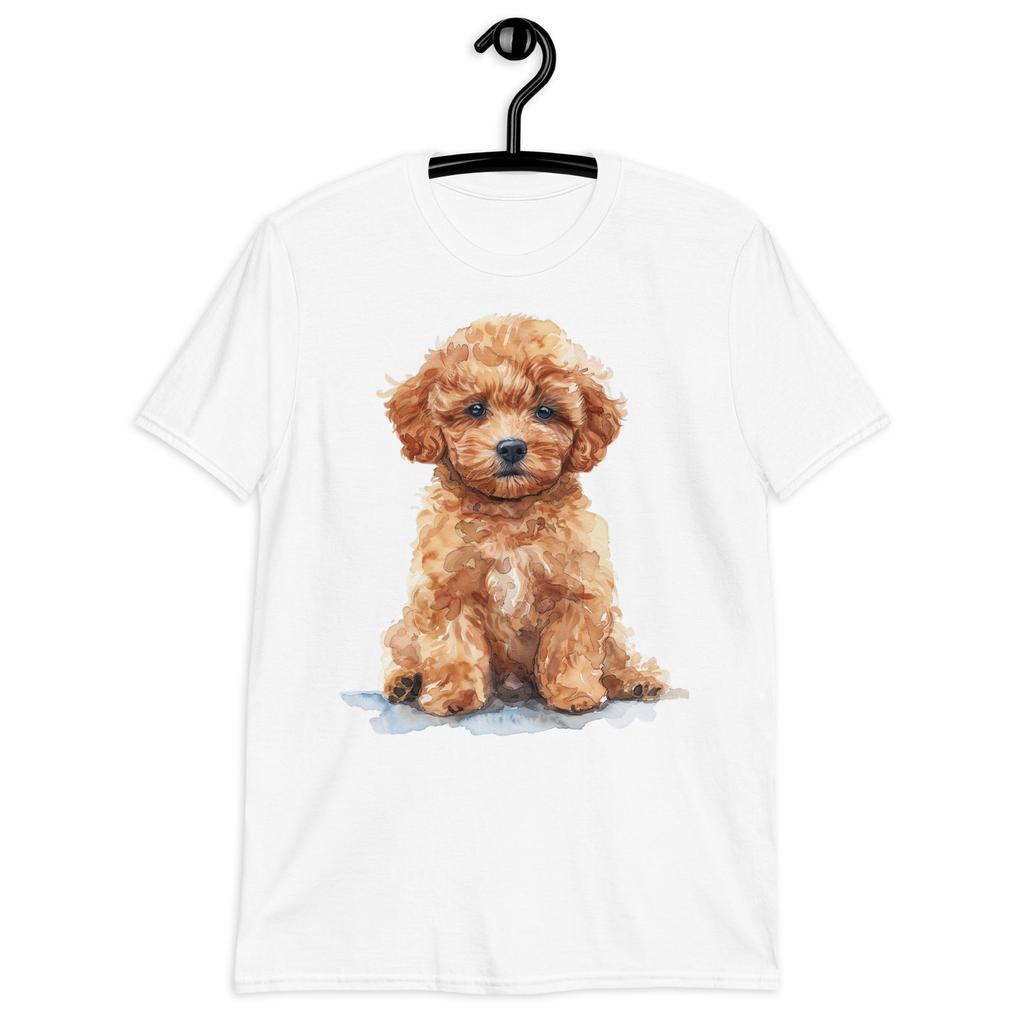 Schattige Poedel Hond Grafisch Unisex T-shirt Heren Dames T-shirts Top | Korte Mouw Tee voor Hondenliefhebbers