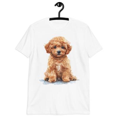 Cute Poodle Dog Graphic Unisex T-Shirt Mens Womens Tees Top | Short Sleeve Tee for Dog Lovers