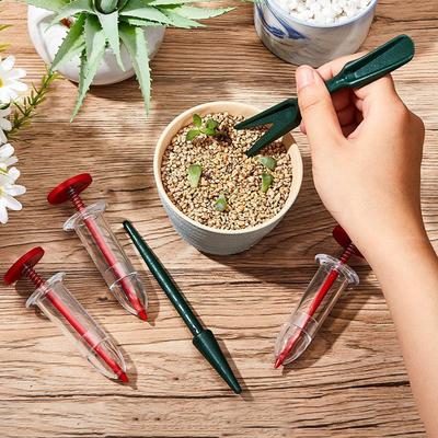 Mini Seed Spreader Mini Sowing Seed Dispenser with 2 Transplanting Tools Handheld Seed Sower Spreader for Horticultural Seeding