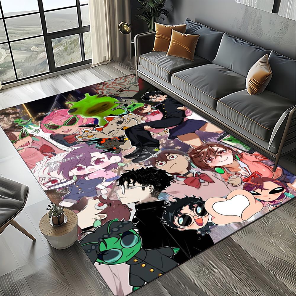 3D DAN DA DAN Anime Cartoon Teppich für Wohnzimmer Schlafzimmer Zuhause Sofa Dekoration, Kinder Spiel Rutschfeste Bodenmatte Geschenk