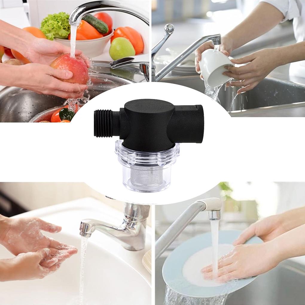 2PCS 1/2Inch Twist-On Pipe Water Pump Strainer Npsm Inlet/Outlet with 50 Mesh Stainless Steel Filter Screen for RV Marine