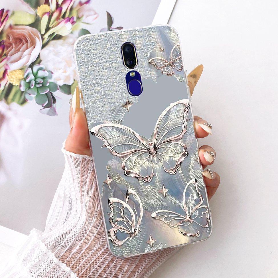 For Oppo F11 Case Cover Luxury Butterfly Love Fashion Flowers Cool Painted Phone Casing For Oppo CPH1913 CPH1911