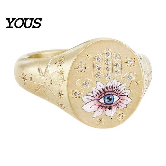 Electroplated Ring Finger Ring, Butterfly Heart Rabbit Pattern Band, Imitation Design Technology for Lover Daily Wear Accessories Special-shaped