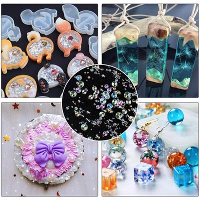 50g UV Resin Bubble Beads Water Droplet Bubble Beads No Hole Bubble Beads Resin Supplies for DIY Crafts Jewelry Making